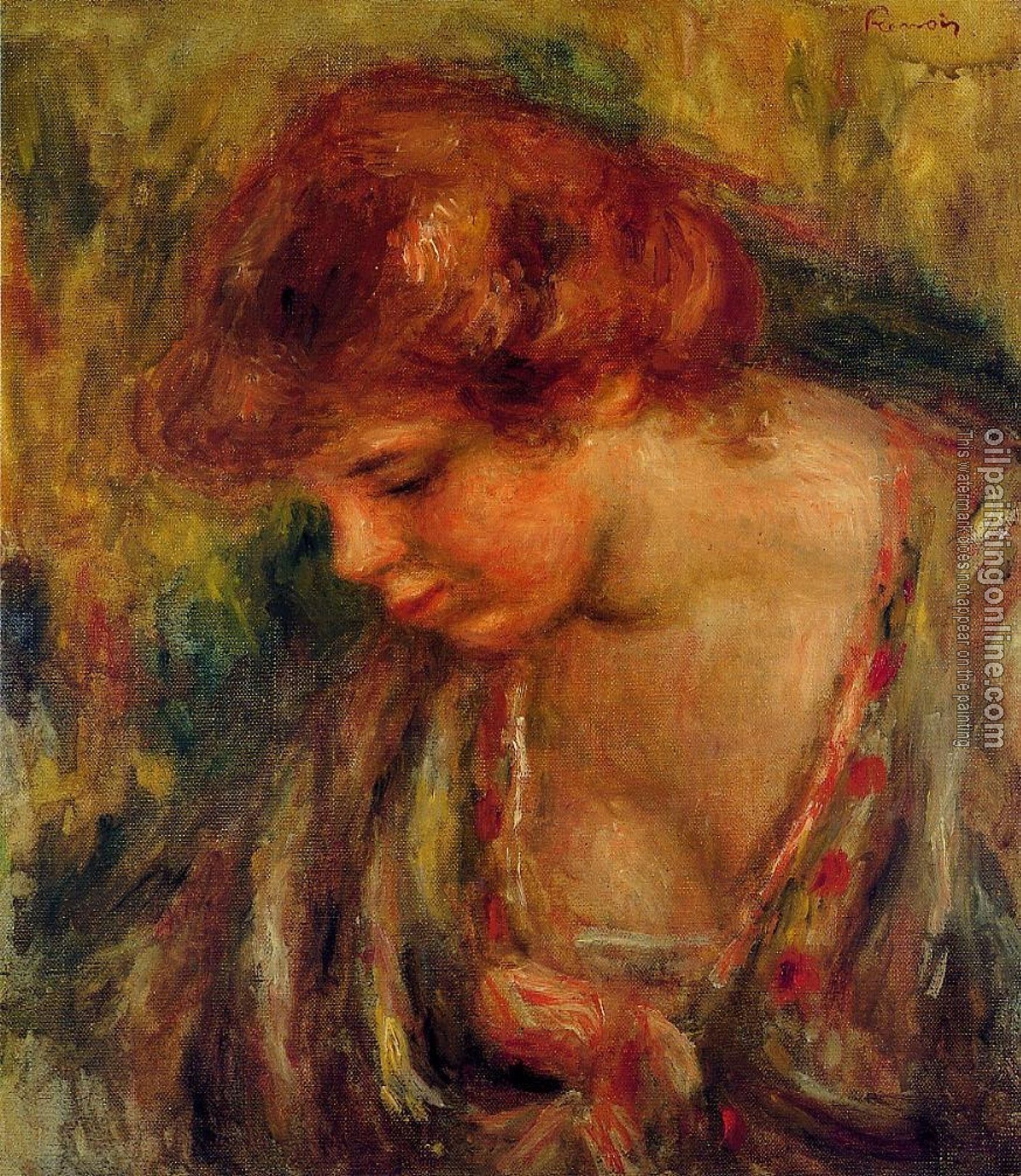 Renoir, Pierre Auguste - Profile of Andre Leaning Over